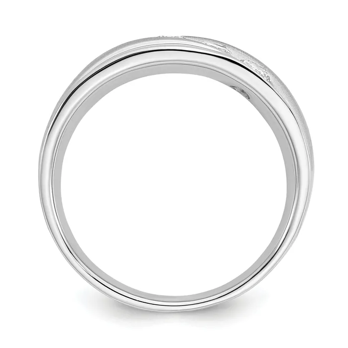 Rings Goldia 14k White Gold 58 Ct Lab Grown Diamond VSSI G Three Stone Mens Ring
