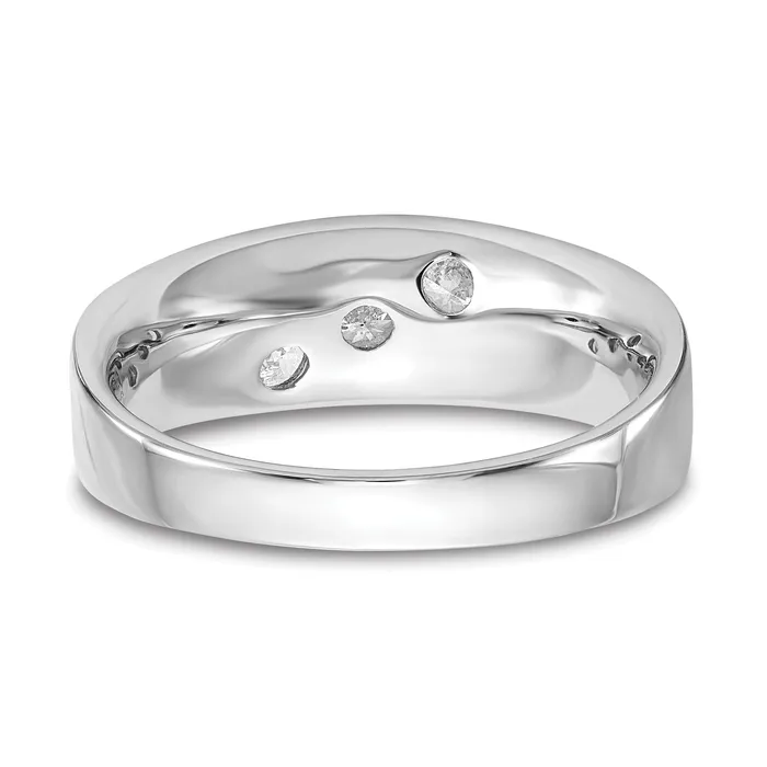 Rings Goldia 14k White Gold 58 Ct Lab Grown Diamond VSSI G Three Stone Mens Ring