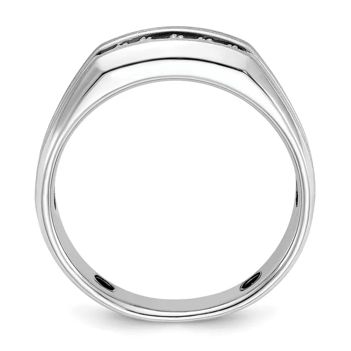Rings Goldia 14k White Gold Mens Polished and Satin Diamond Ring Mounting
