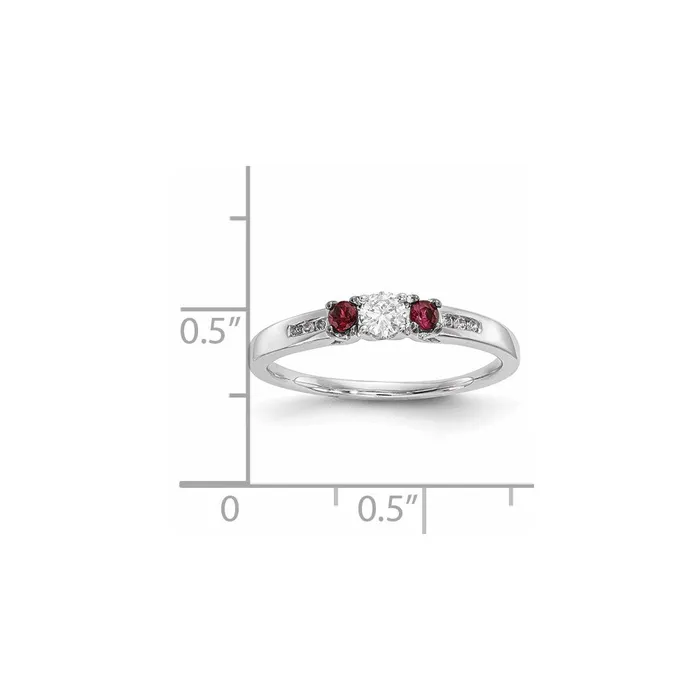 Rings Goldia 14K White Gold Real Diamond u0026 Ruby Ring