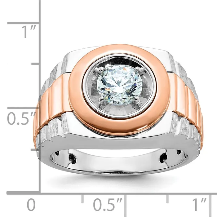 Rings Goldia 14k WhiteRose Gold Twotone Gold WhiteRose Gold Mens Diamond Ring Mounting