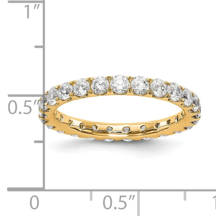 Rings Goldia 14k Yellow Gold 1 12 Ct Lab Grown Diamond VSSI G Shared Prong Eternity Band Ring