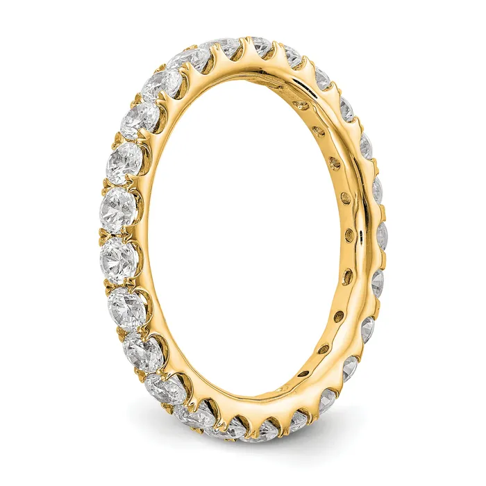 Rings Goldia 14k Yellow Gold 1 12 Ct Lab Grown Diamond VSSI G Shared Prong Eternity Band Ring