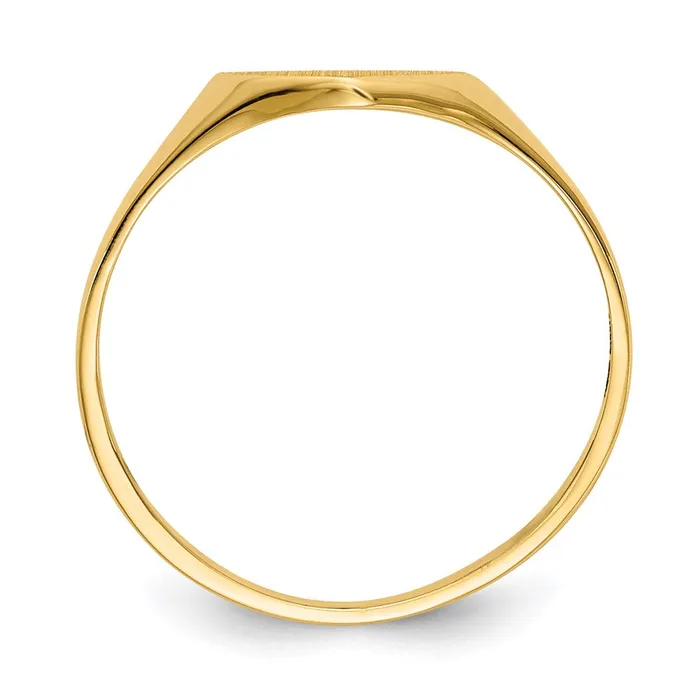 Rings Goldia 14K Yellow Gold 55x75mm Closed Back Heart Signet Ring