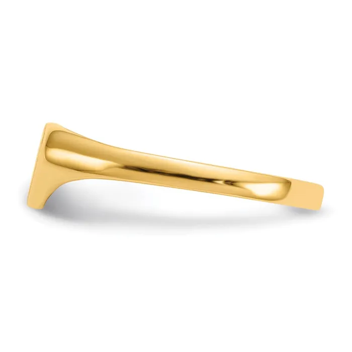 Rings Goldia 14K Yellow Gold 55x75mm Closed Back Heart Signet Ring
