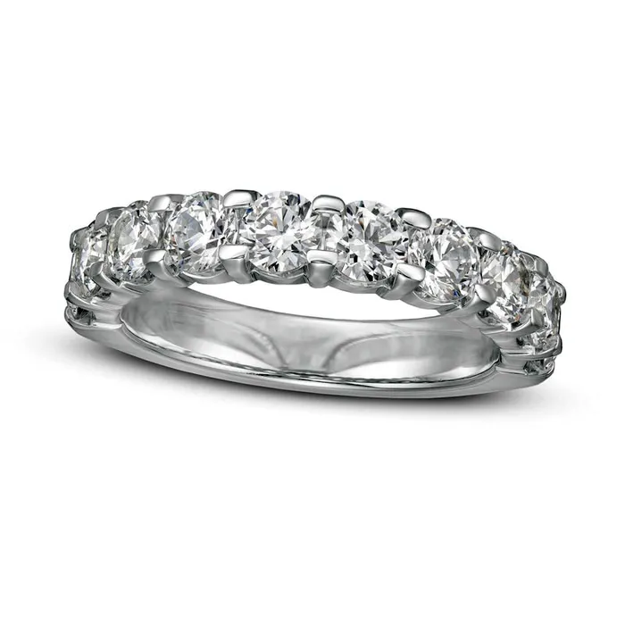 Rings Goldia 20 CT TW Natural Diamond Ten Stone Band in Solid 14K White Gold Rings Goldia 20 CT TW Natural Diamond Ten Stone Band in Solid 14K White Gold