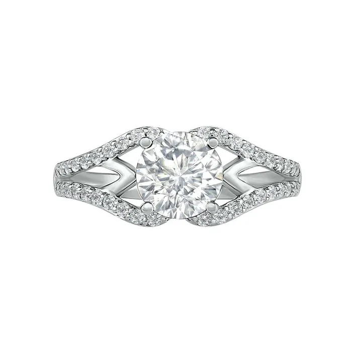 Rings Goldia 70mm White LabCreated Sapphire Geometric Pointed Split Shank Bridal Engagement Ring Set in Sterling Silver Rings Goldia 70mm White LabCreated Sapphire Geometric Pointed Split Shank Bridal Engagement Ring Set in Sterling Silver