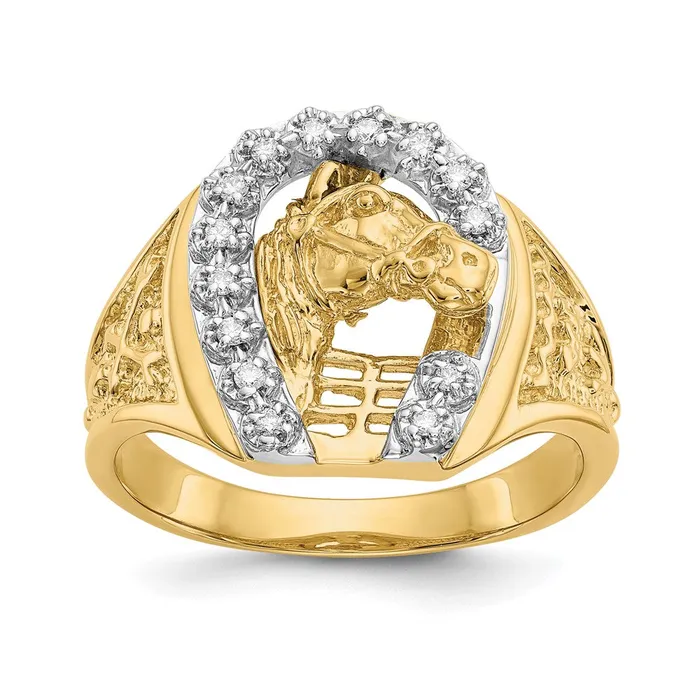 Rings Goldiacom 14k TwoTone Gold VS Real Diamond mens ring