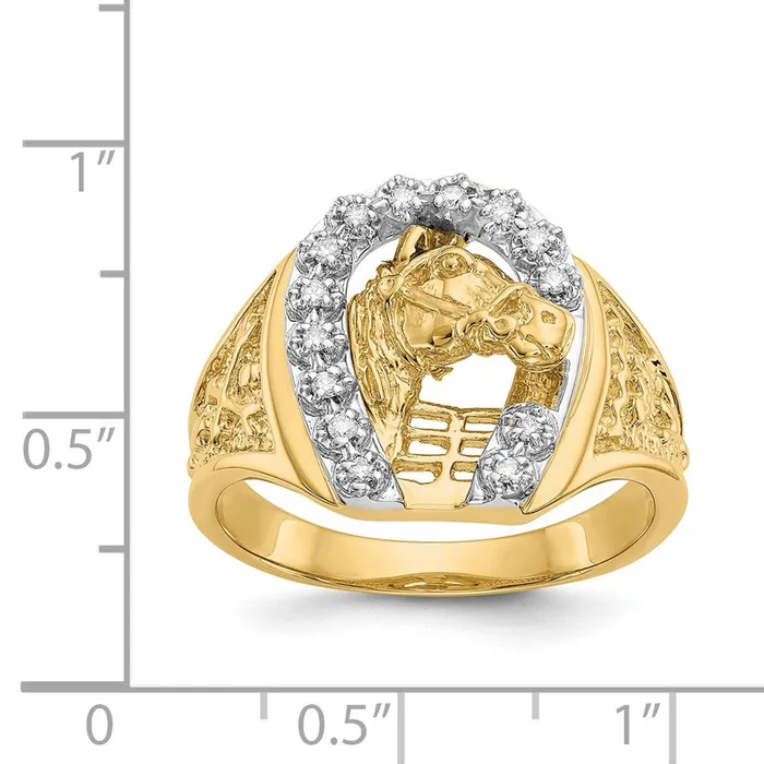 Rings Goldiacom 14k TwoTone Gold VS Real Diamond mens ring
