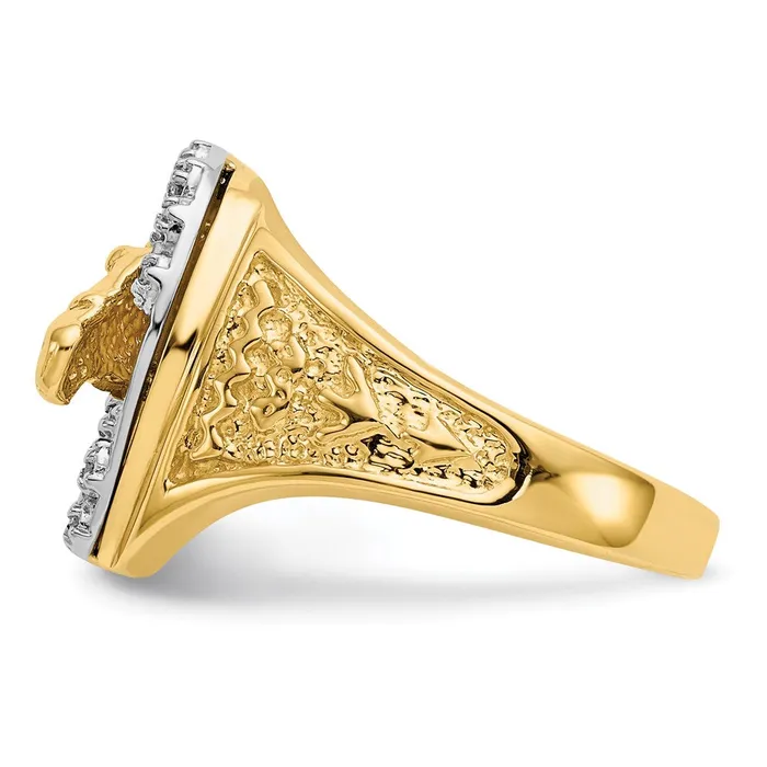Rings Goldiacom 14k TwoTone Gold VS Real Diamond mens ring