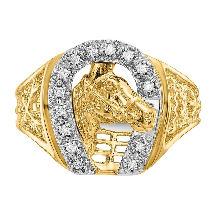 Rings Goldiacom 14k TwoTone Gold VS Real Diamond mens ring