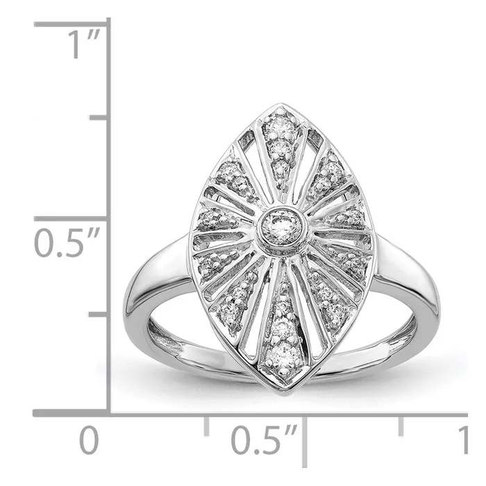 Rings Goldiacom 14k White Gold Real Diamond Vintage Ring
