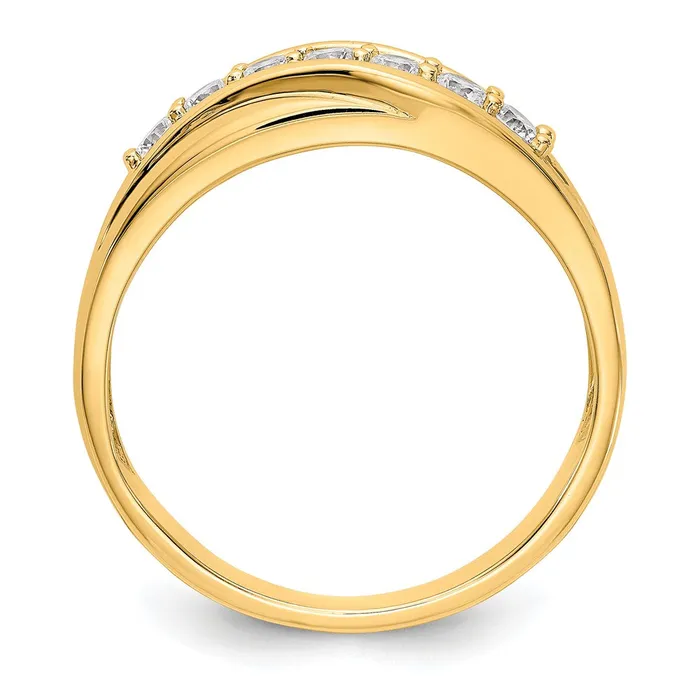 Rings Goldiacom 14K Yellow Gold Real Diamond Mens Band