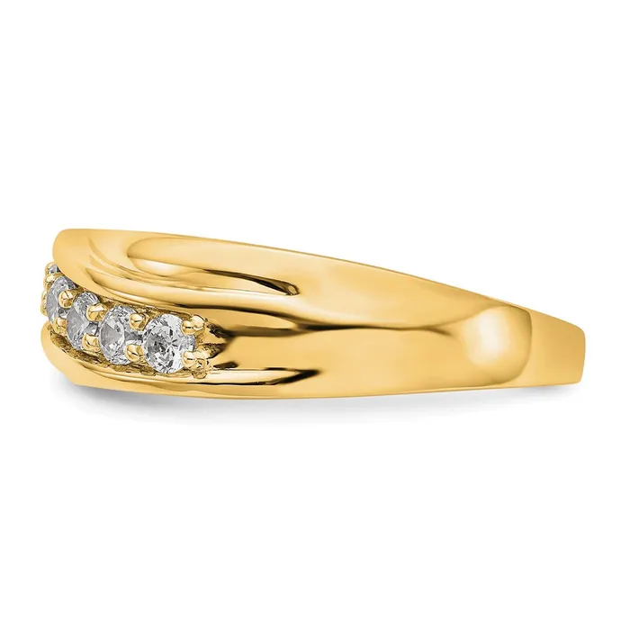 Rings Goldiacom 14K Yellow Gold Real Diamond Mens Band