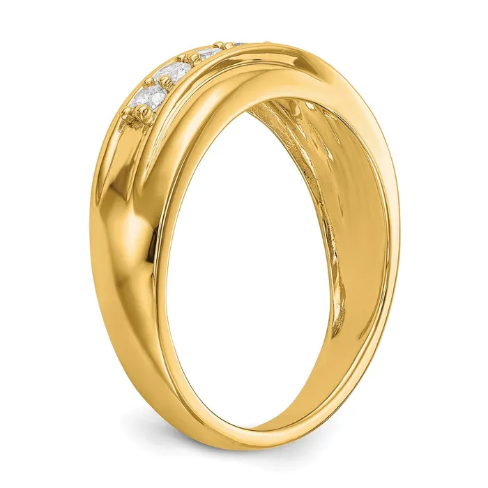 Rings Goldiacom 14K Yellow Gold Real Diamond Mens Band