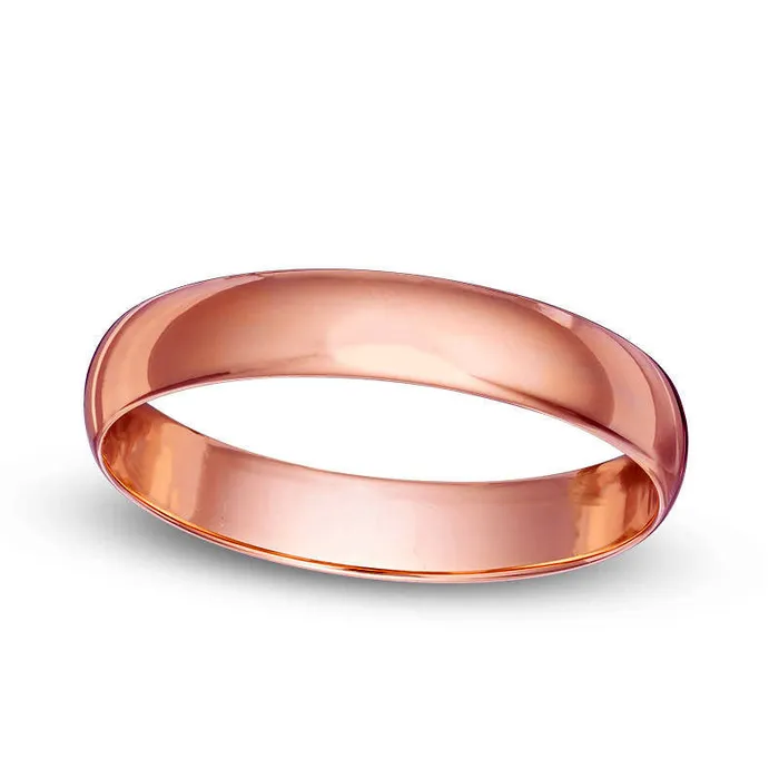 Rings Goldia Ladies 40mm Wedding Band in Solid 10K Rose Gold