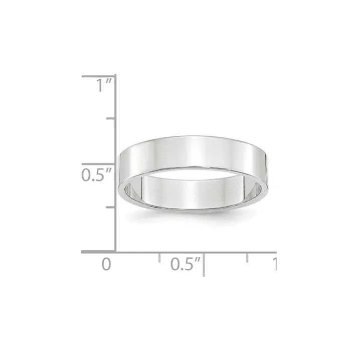 Rings Goldia Solid 10K White Gold 5mm Light Weight Flat MensWomens Wedding Band Ring Size 115 Rings Goldia Solid 10K White Gold 5mm Light Weight Flat MensWomens Wedding Band Ring Size 115