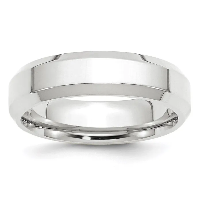 Rings Goldia Solid 10K White Gold 6mm Bevel Edge Comfort Fit MensWomens Wedding Band Ring Size 105 Rings Goldia Solid 10K White Gold 6mm Bevel Edge Comfort Fit MensWomens Wedding Band Ring Size 105
