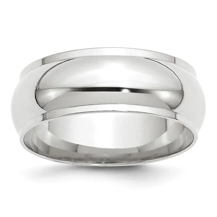 Rings Goldia Solid 10K White Gold 8mm Half Round with Edge MensWomens Wedding Band Ring Size 45 Rings Goldia Solid 10K White Gold 8mm Half Round with Edge MensWomens Wedding Band Ring Size 45