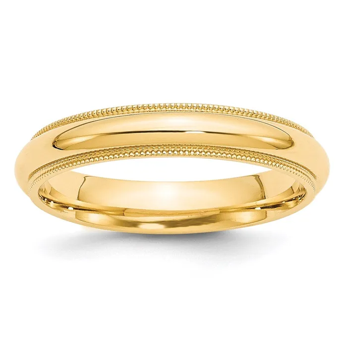 Rings Goldia Solid 10K Yellow Gold 4mm Milgrain Comfort Wedding MensWomens Wedding Band Ring Size 9 Rings Goldia Solid 10K Yellow Gold 4mm Milgrain Comfort Wedding MensWomens Wedding Band Ring Size 9