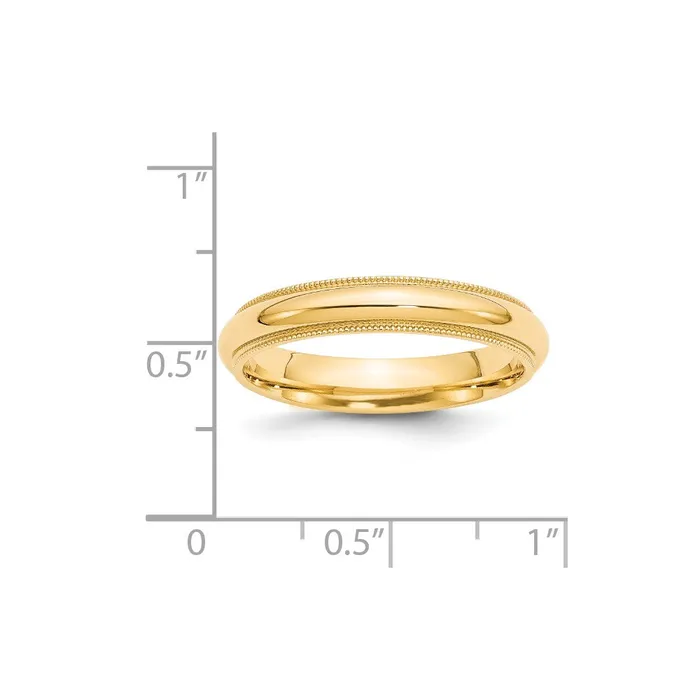 Rings Goldia Solid 10K Yellow Gold 4mm Milgrain Comfort Wedding MensWomens Wedding Band Ring Size 9 Rings Goldia Solid 10K Yellow Gold 4mm Milgrain Comfort Wedding MensWomens Wedding Band Ring Size 9