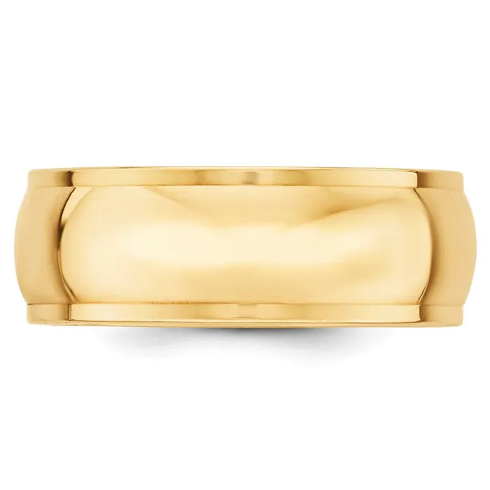 Rings Goldia Solid 10K Yellow Gold 8mm Half Round with Edge MensWomens Wedding Band Ring Size 5 Rings Goldia Solid 10K Yellow Gold 8mm Half Round with Edge MensWomens Wedding Band Ring Size 5