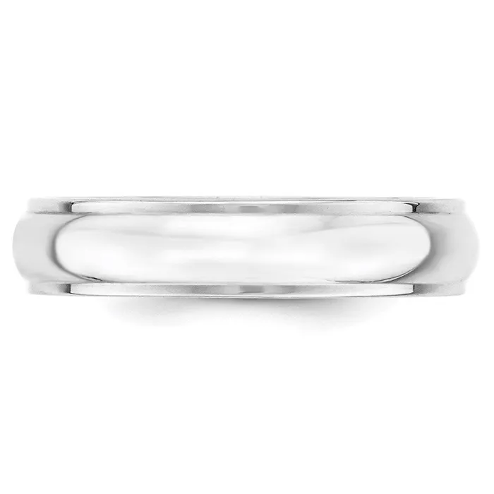 Rings Goldia Solid 14K White Gold 5mm Half Round with Edge MensWomens Wedding Band Ring Size 105 Rings Goldia Solid 14K White Gold 5mm Half Round with Edge MensWomens Wedding Band Ring Size 105