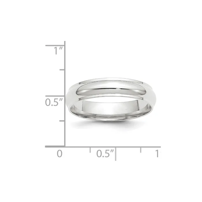 Rings Goldia Solid 14K White Gold 5mm Half Round with Edge MensWomens Wedding Band Ring Size 105 Rings Goldia Solid 14K White Gold 5mm Half Round with Edge MensWomens Wedding Band Ring Size 105