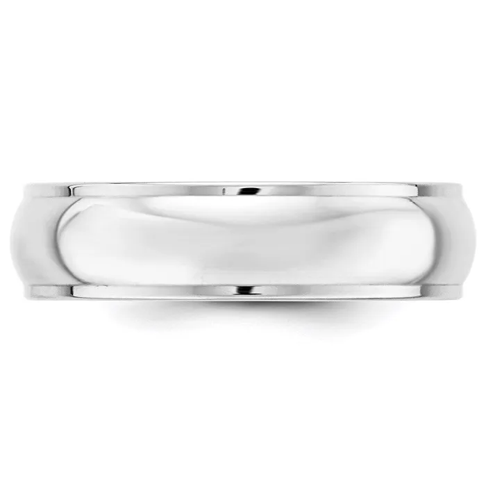 Rings Goldia Solid 14K White Gold 6mm Half Round with Edge MensWomens Wedding Band Ring Size 6 Rings Goldia Solid 14K White Gold 6mm Half Round with Edge MensWomens Wedding Band Ring Size 6
