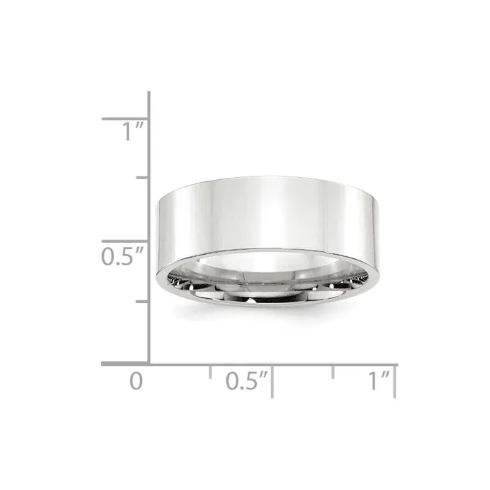 Rings Goldia Solid 14K White Gold 8mm Standard Flat Comfort Fit MensWomens Wedding Band Ring Size 45 Rings Goldia Solid 14K White Gold 8mm Standard Flat Comfort Fit MensWomens Wedding Band Ring Size 45