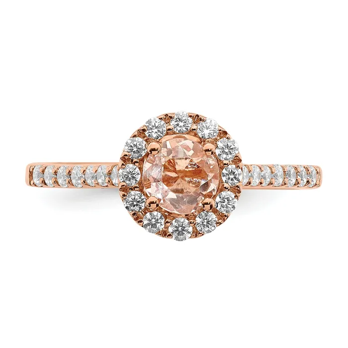 Rings Goldia Solid 14k White Gold Simulated CZ Channel Band