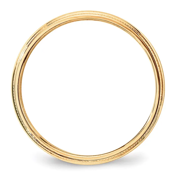 Rings Goldia Solid 14K Yellow Gold 3mm Light Weight Milgrain Half Round MensWomens Wedding Band Ring Size 4 Rings Goldia Solid 14K Yellow Gold 3mm Light Weight Milgrain Half Round MensWomens Wedding Band Ring Size 4
