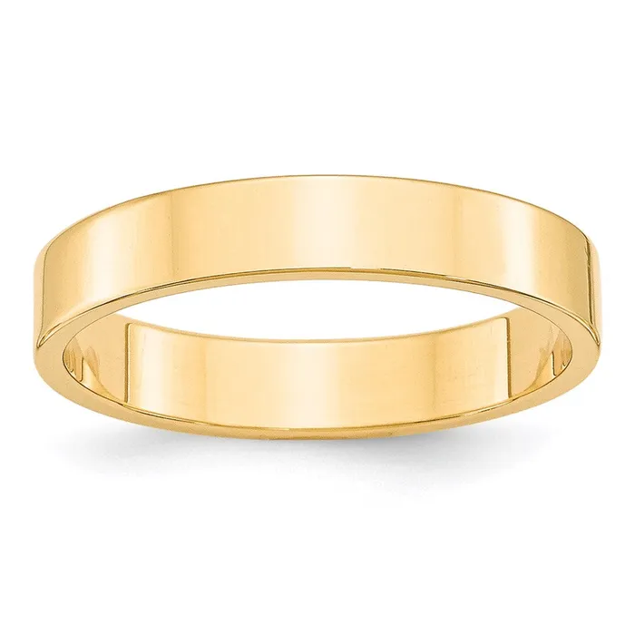 Rings Goldia Solid 14K Yellow Gold 4mm Light Weight Flat MensWomens Wedding Band Ring Size 9 Rings Goldia Solid 14K Yellow Gold 4mm Light Weight Flat MensWomens Wedding Band Ring Size 9