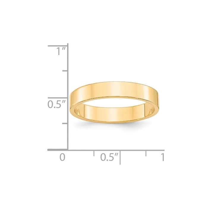 Rings Goldia Solid 14K Yellow Gold 4mm Light Weight Flat MensWomens Wedding Band Ring Size 9 Rings Goldia Solid 14K Yellow Gold 4mm Light Weight Flat MensWomens Wedding Band Ring Size 9