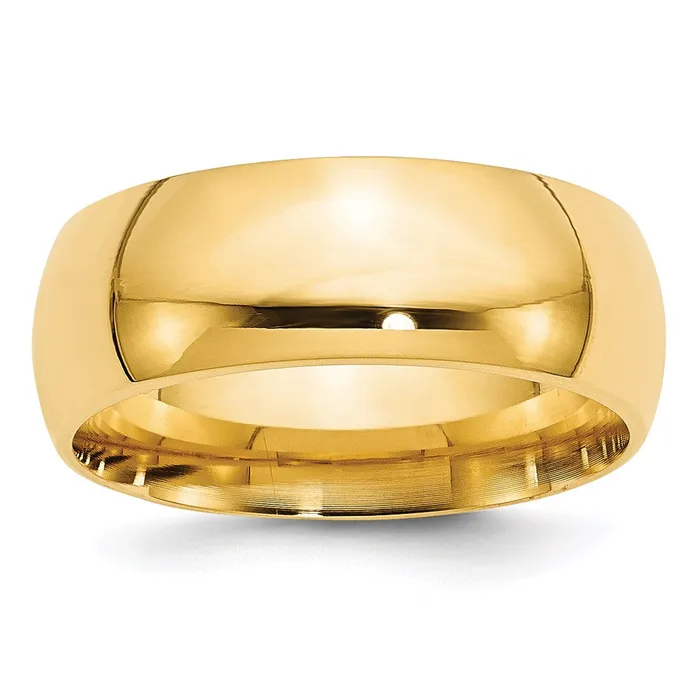 Rings Goldia Solid 14K Yellow Gold 8mm Standard Comfort Fit MensWomens Wedding Band Ring Size 125 Rings Goldia Solid 14K Yellow Gold 8mm Standard Comfort Fit MensWomens Wedding Band Ring Size 125