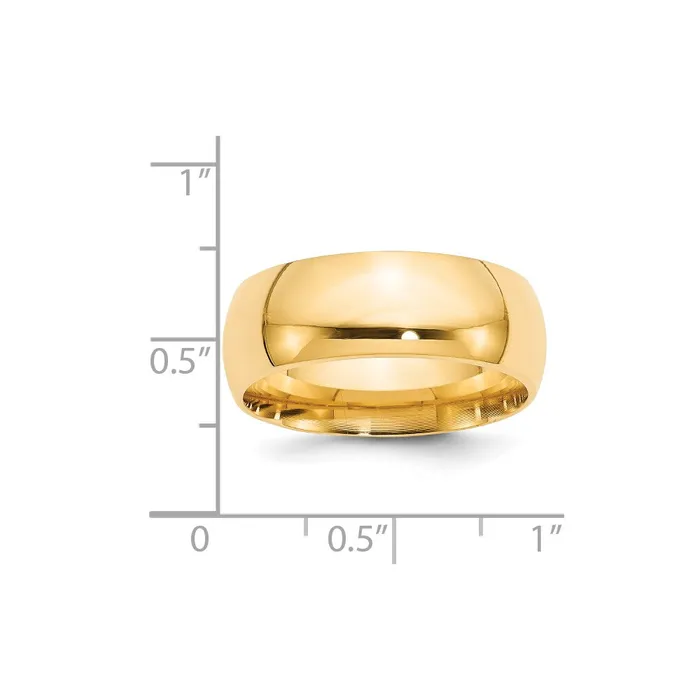 Rings Goldia Solid 14K Yellow Gold 8mm Standard Comfort Fit MensWomens Wedding Band Ring Size 125 Rings Goldia Solid 14K Yellow Gold 8mm Standard Comfort Fit MensWomens Wedding Band Ring Size 125