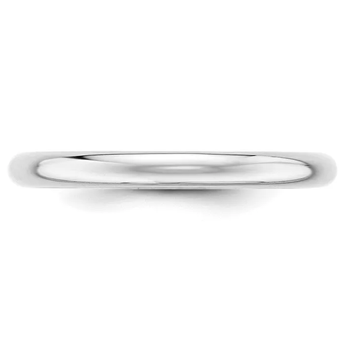 Rings Goldia Solid 18K White Gold 25mm Half Round MensWomens Wedding Band Ring Size 12 Rings Goldia Solid 18K White Gold 25mm Half Round MensWomens Wedding Band Ring Size 12