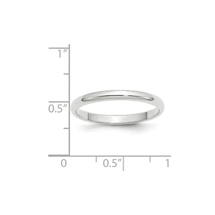 Rings Goldia Solid 18K White Gold 25mm Half Round MensWomens Wedding Band Ring Size 12 Rings Goldia Solid 18K White Gold 25mm Half Round MensWomens Wedding Band Ring Size 12