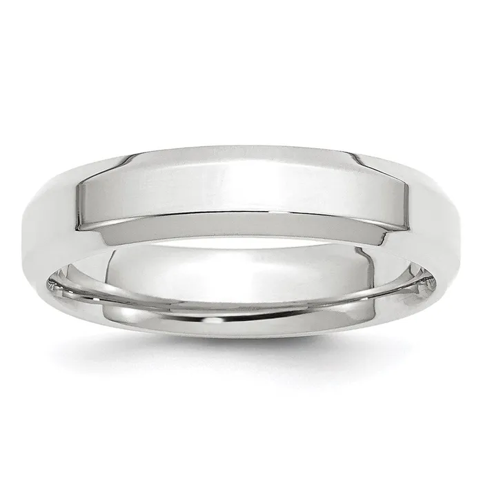 Rings Goldia Solid 18K White Gold 5mm Bevel Edge Comfort Fit MensWomens Wedding Band Ring Size 45 Rings Goldia Solid 18K White Gold 5mm Bevel Edge Comfort Fit MensWomens Wedding Band Ring Size 45