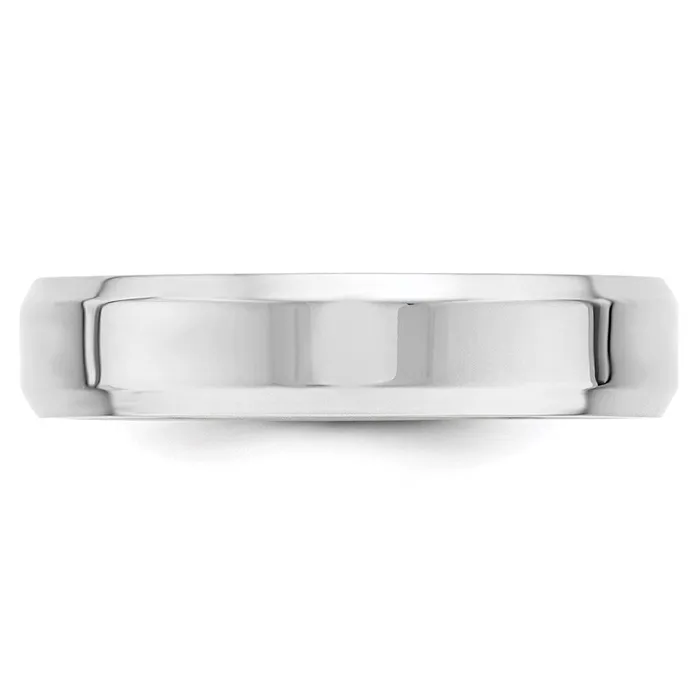 Rings Goldia Solid 18K White Gold 5mm Bevel Edge Comfort Fit MensWomens Wedding Band Ring Size 45 Rings Goldia Solid 18K White Gold 5mm Bevel Edge Comfort Fit MensWomens Wedding Band Ring Size 45