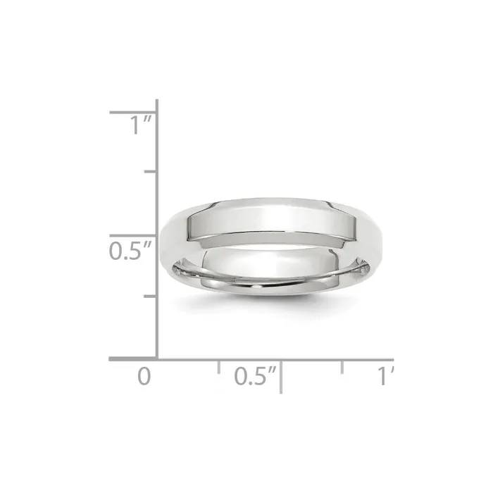 Rings Goldia Solid 18K White Gold 5mm Bevel Edge Comfort Fit MensWomens Wedding Band Ring Size 45 Rings Goldia Solid 18K White Gold 5mm Bevel Edge Comfort Fit MensWomens Wedding Band Ring Size 45