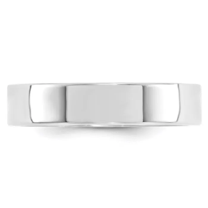 Rings Goldia Solid 18K White Gold 5mm Standard Flat Comfort Fit MensWomens Wedding Band Ring Size 45 Rings Goldia Solid 18K White Gold 5mm Standard Flat Comfort Fit MensWomens Wedding Band Ring Size 45