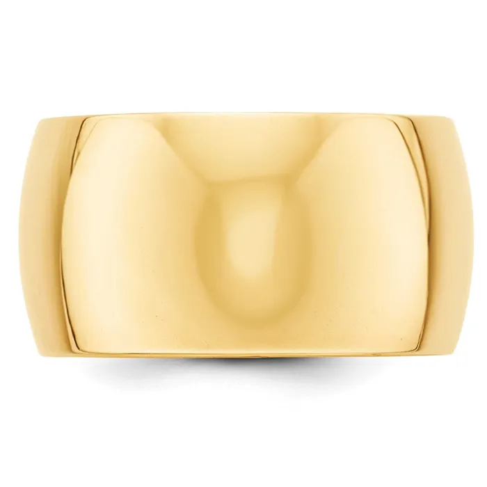 Rings Goldia Solid 18K Yellow Gold 12mm Half Round MensWomens Wedding Band Ring Size 115 Rings Goldia Solid 18K Yellow Gold 12mm Half Round MensWomens Wedding Band Ring Size 115