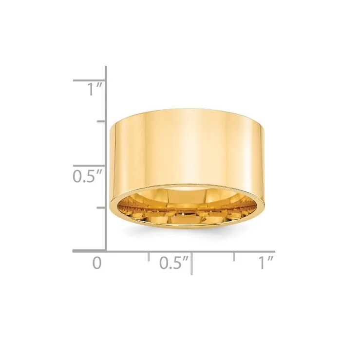 Rings Goldia Solid 18K Yellow Gold 12mm Standard Flat Comfort Fit MensWomens Wedding Band Ring Size 4 Rings Goldia Solid 18K Yellow Gold 12mm Standard Flat Comfort Fit MensWomens Wedding Band Ring Size 4
