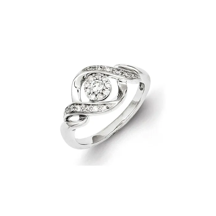 Rings Goldia Sterling Silver Rhodium Plated Diamond Ring