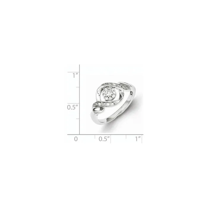 Rings Goldia Sterling Silver Rhodium Plated Diamond Ring