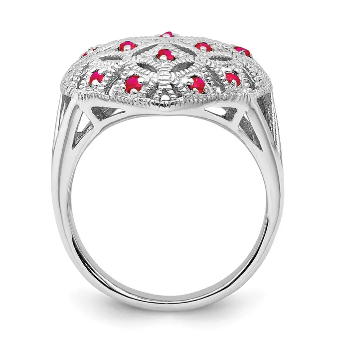 Rings Goldia Sterling Silver Rhodiumplated Ruby Heart Ring