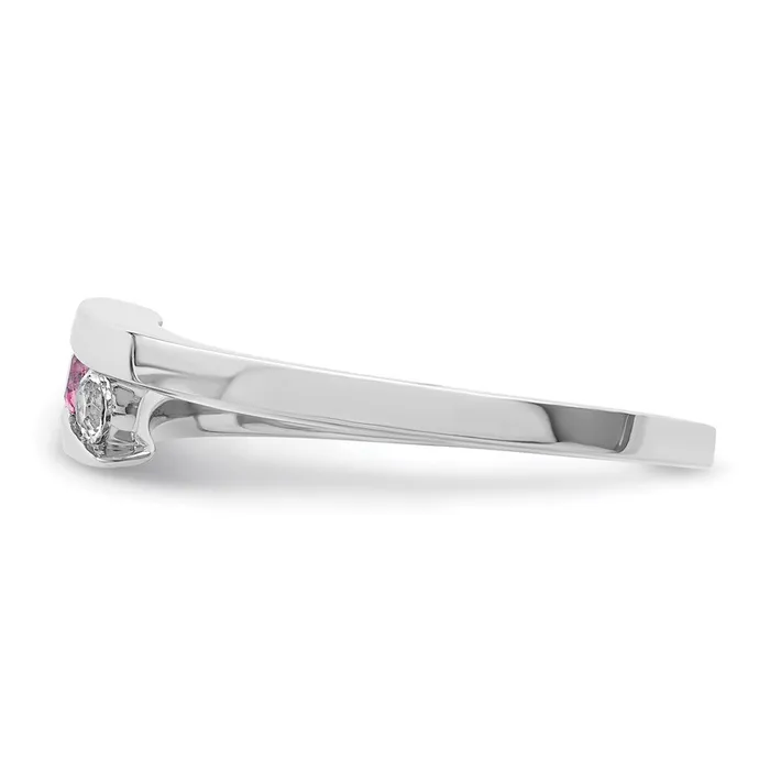 Rings Goldia Survivor Collection Sterling Silver Rhodiumplated White and Pink Swarovski Topaz Circle of Strength Ring