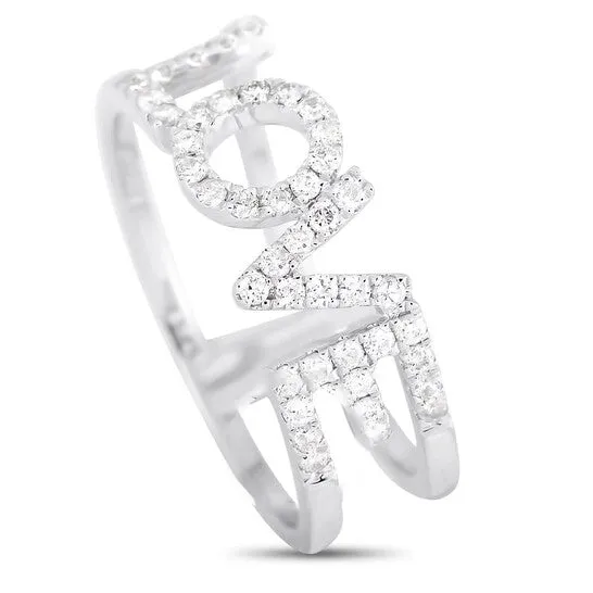 Rings Original LB Exclusive 14K White Gold 035 ct Diamond Love Ring JMS always Rings Original LB Exclusive 14K White Gold 035 ct Diamond Love Ring JMS always