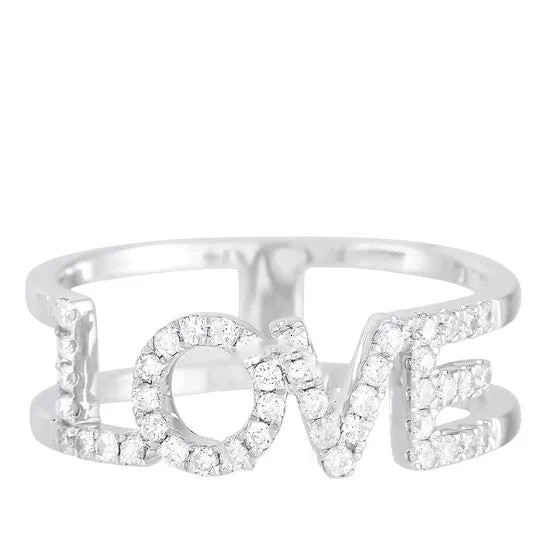 Rings Original LB Exclusive 14K White Gold 035 ct Diamond Love Ring JMS always Rings Original LB Exclusive 14K White Gold 035 ct Diamond Love Ring JMS always